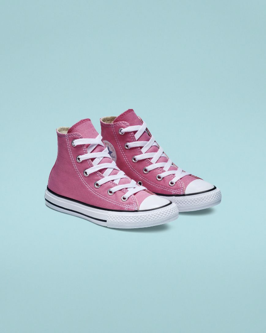 Dívčí Boty Vysoké Converse Chuck Taylor All Star Classic Růžové | CZ QLUS34